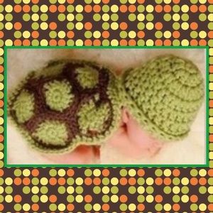 🐢NEW🐢Baby Turtle Hand Knitted Photo Prop🐢